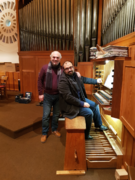 Orgelkonzert Carlo M. Barile, 9.11.2019, Christi-Himmelfahrts-Kirche FS, von links: Biagio Putignano, Carlo M. Barile